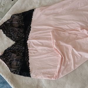 NWOT la vie en rose black pink babydoll lingerie M